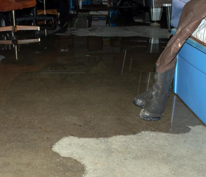 Basement with standing water