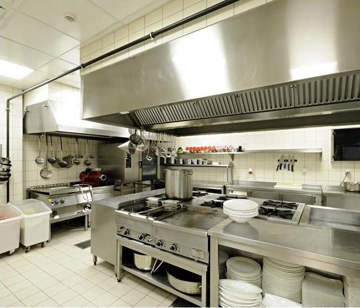 Commercial kitchen ready for use